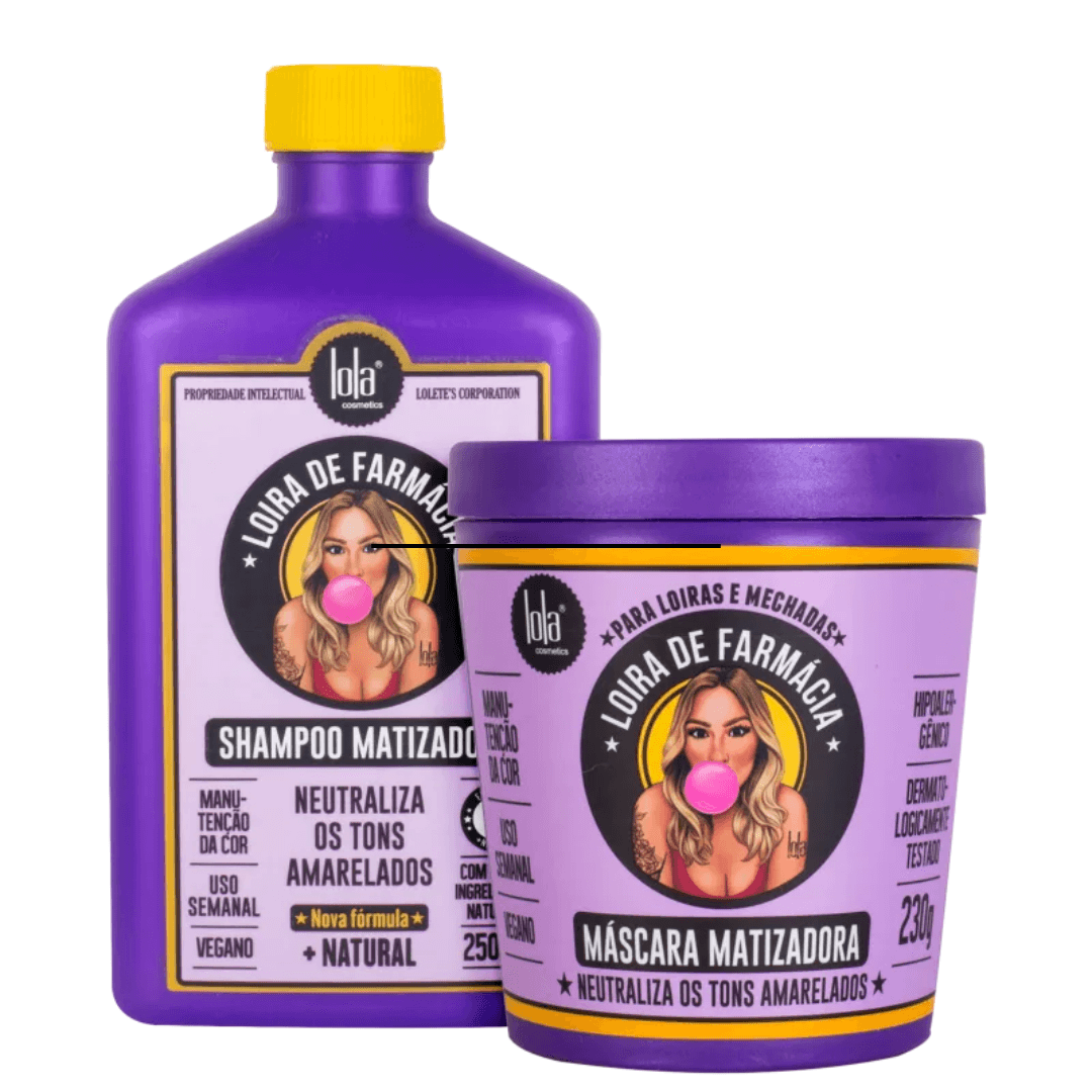 Lola Cosmetics Loira De Farmácia Kit: Shampoo + Tinting Mask 250G +230G –  BUY BRAZIL STORE