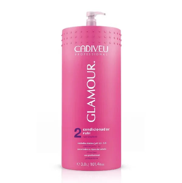 Cadiveu, Glamour Ruby, Restoring Conditioner For Hair, 3L