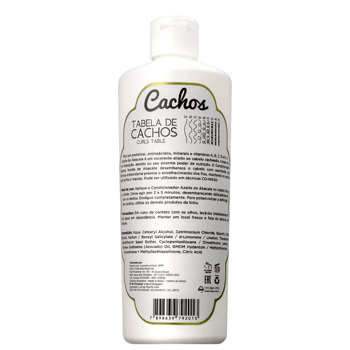 Felps, Cachos Azeite de Abacate, Restoring Conditioner For Hair, 500ml