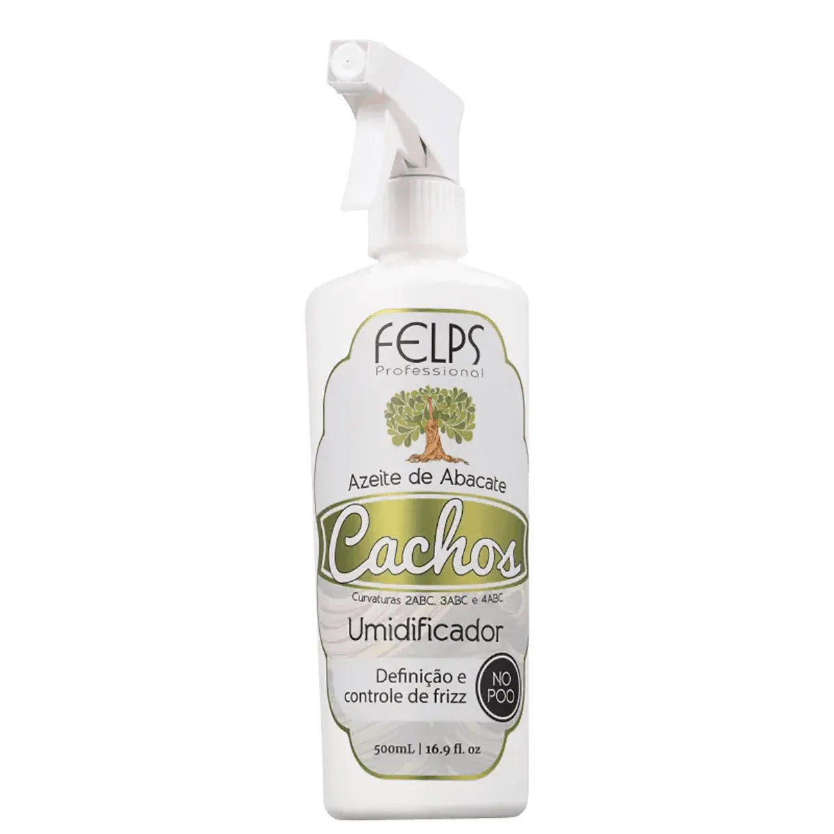 FELPS, Cachos Azeite De Abacate Umidificador de Cachos, Finishing Oil For Hair, 500ml