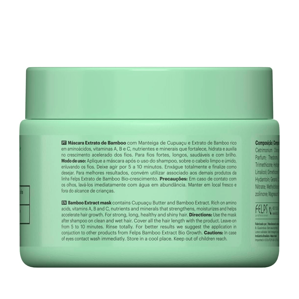 Felps, Extrato de Bamboo, Hair Mask For Hair, 300g 10.58 oz - BUY BRAZIL STORE