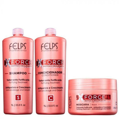 Felps Kit X Force 2x250ml 8.4 oz + 300g 10.5 oz - BUY BRAZIL STORE