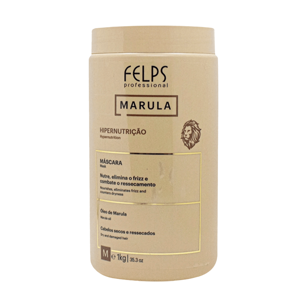 Felps, Marula Hipernutrição, Hair Mask For Hair, 1kg 35.2 oz - BUY BRAZIL STORE