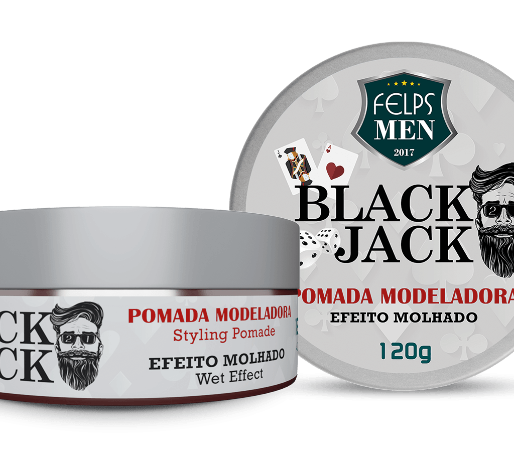 Felps Men Black Jack Pomada Efeito Molhado 120g 4.2 oz - BUY BRAZIL STORE