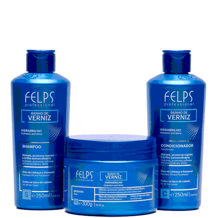 Felps Varnish Bath Kit 2x250ml 8.45 oz + 300g 10.5 oz - BUY BRAZIL STORE