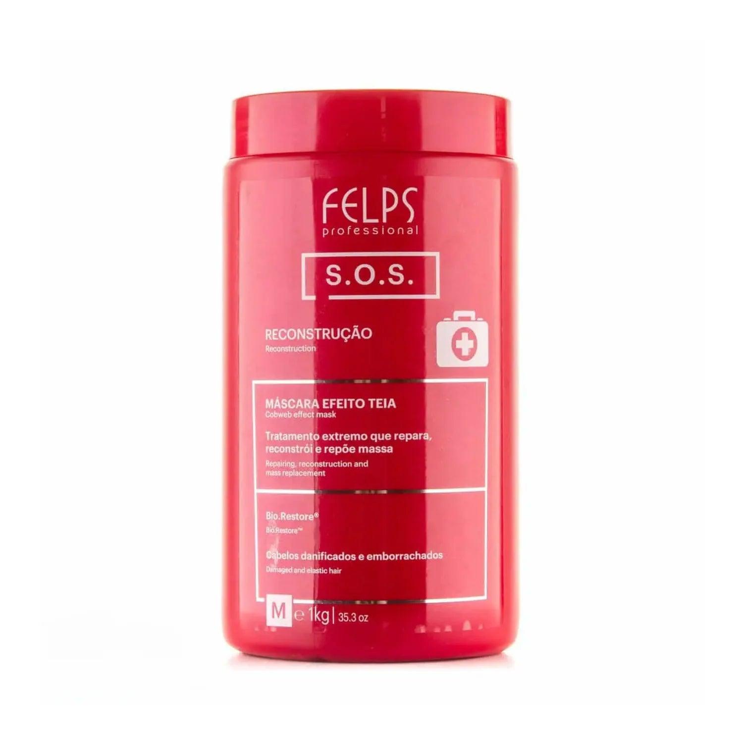 Felps Xmix SOS Extreme Repair Mask - 1kg | 35.2oz - BUY BRAZIL STORE-felps
