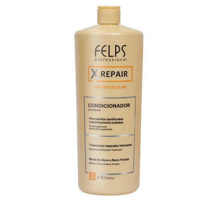 Felps Xrepair Bio Molecular Step 2 Restoring Conditioner For Hair | 1L 35.2 oz - BUY BRAZIL STORE