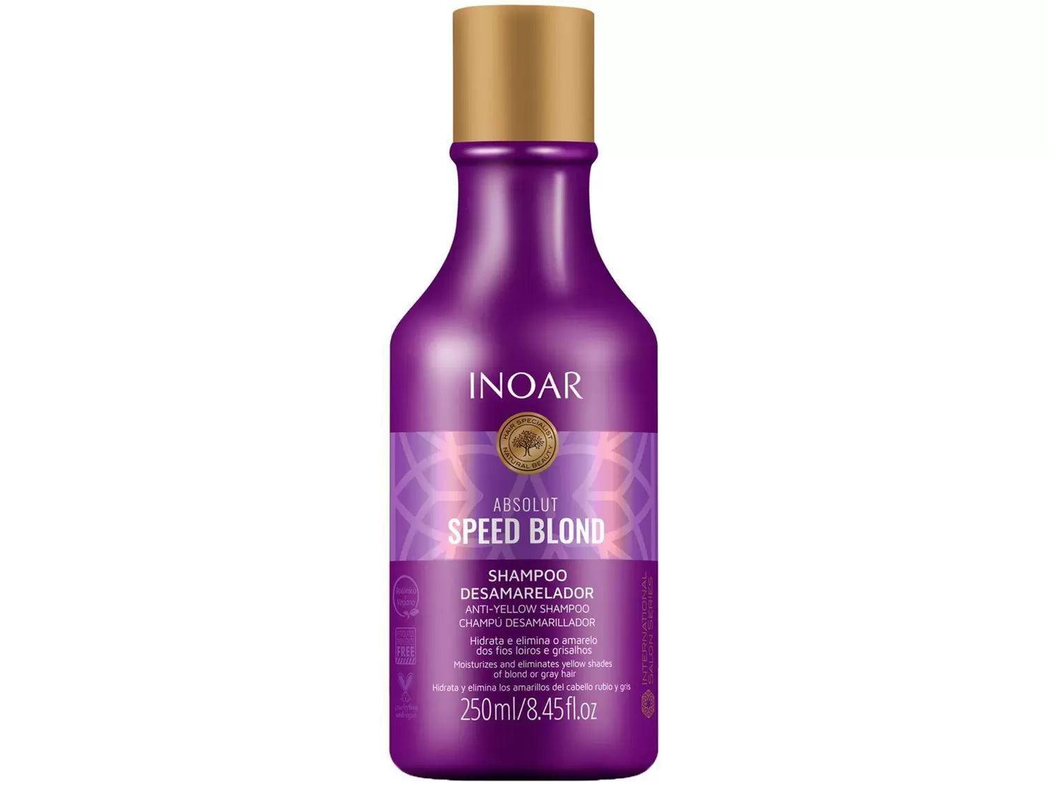 Inoar, Speed Blond, Deep Cleansing Shampoo For Hair, 250ml - BUY BRAZIL STORE