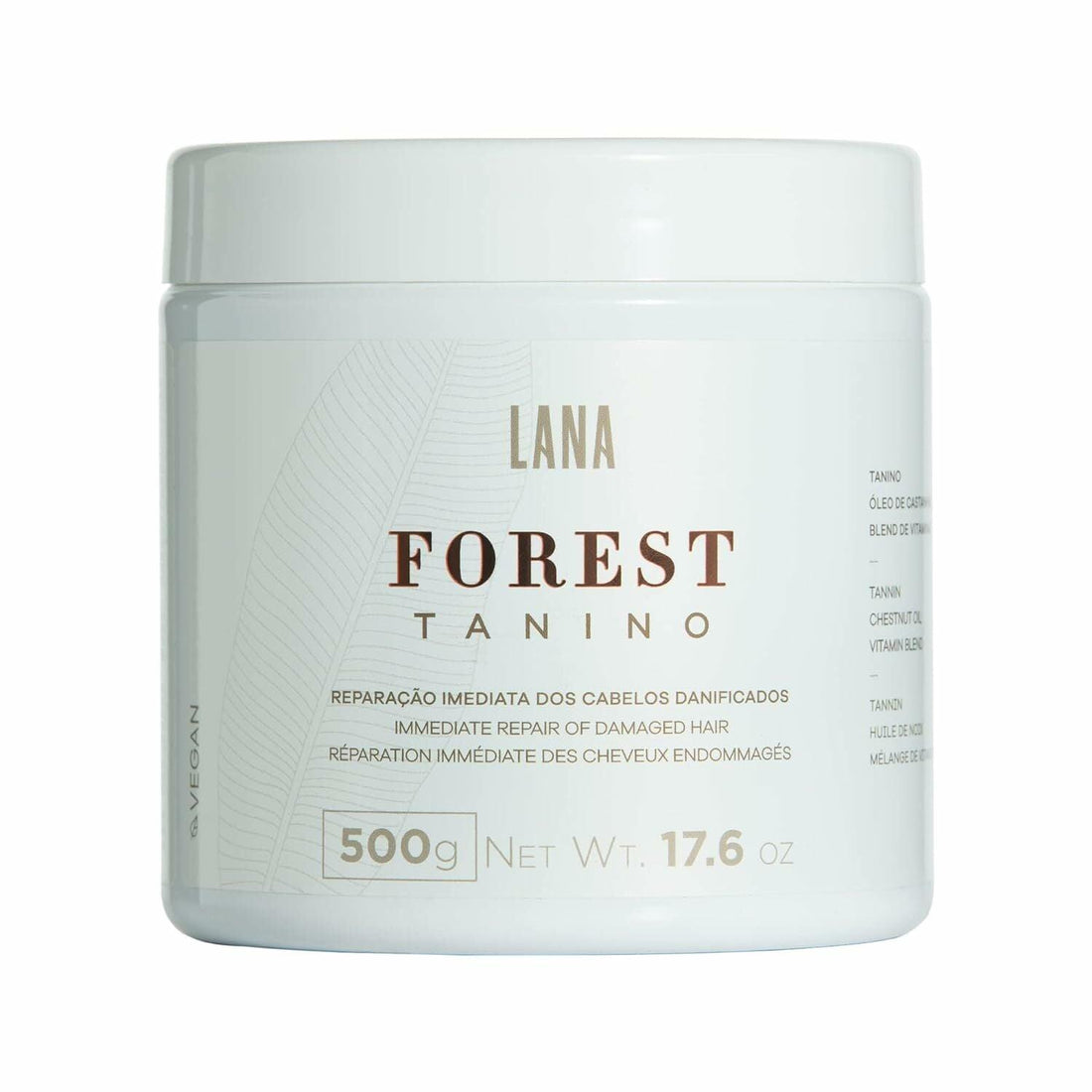 Lana Brasiles | Forest Tanino Repair Mask | Immediate Repair Of Damaged Hair | (500 gr / 17.6 oz.) - BUY BRAZIL STORE