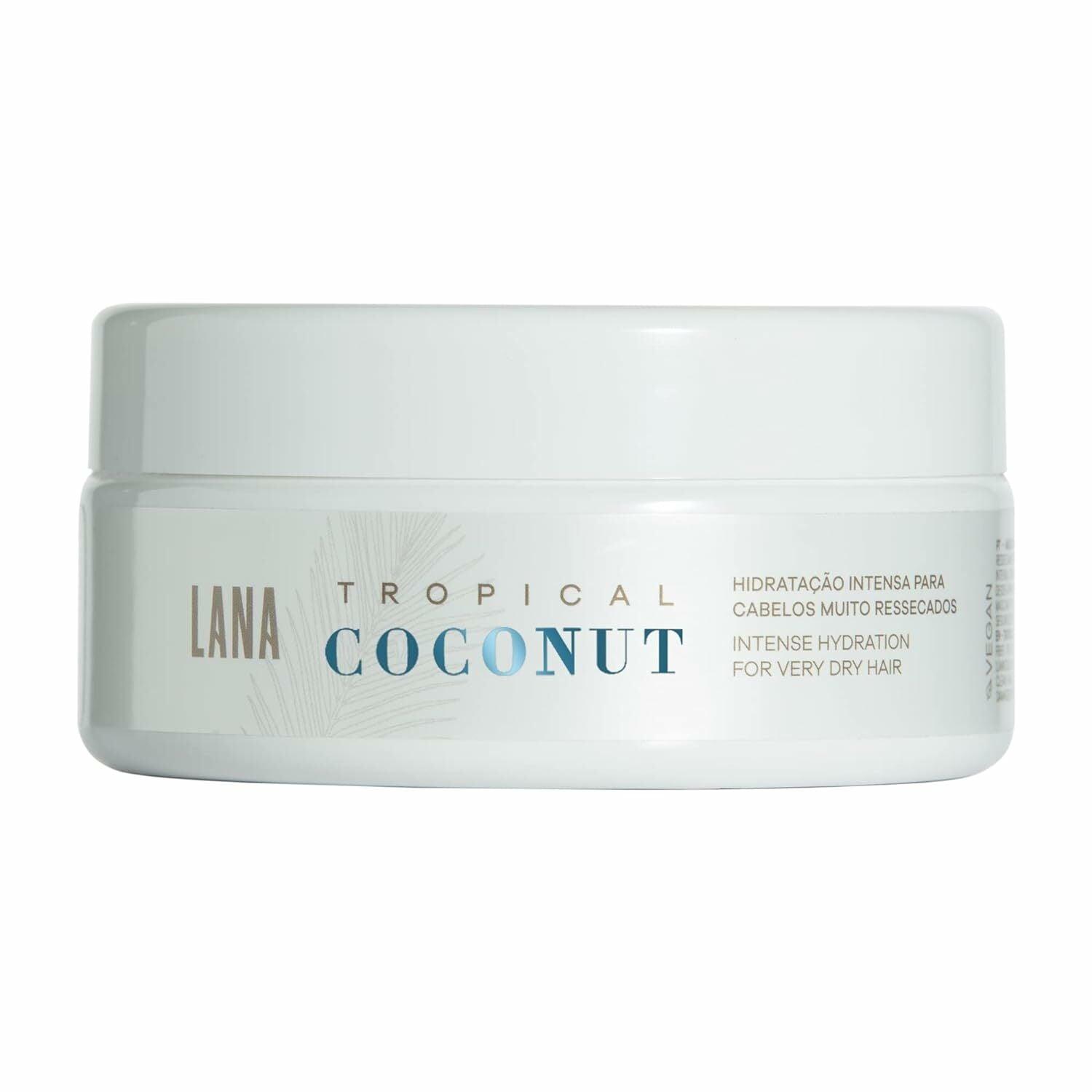 Lana Brasiles | Tropical Coconut Mask | Intense Hydration For Very Dry Hair | (200 gr / 7.05 oz.) - BUY BRAZIL STORE