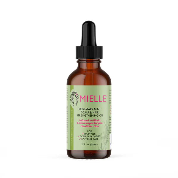 Mielle, Óleo Fortalecedor para Couro Cabeludo e Cabelo, Alecrim e Menta, 2 fl oz (59 ml)