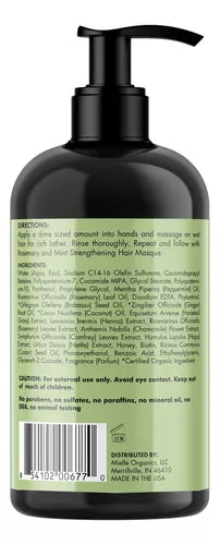 Mielle, Strengthening Shampoo, Rosemary and Mint, 12 fl oz (355 ml)