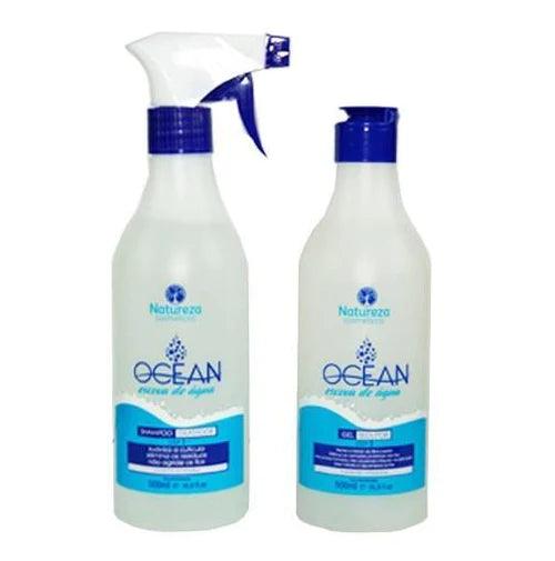 Natureza Cosmeticos, Ocean Escova de Agua, Deep Cleansing Shampoo For Hair, Restoring Conditioner for Hair, 2x 500ml - BUY BRAZIL STORE