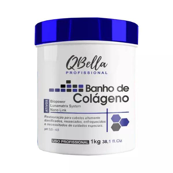 QBella, Banho de Colageno, Hair Mask For Hair, 1Kg - BUY BRAZIL STORE