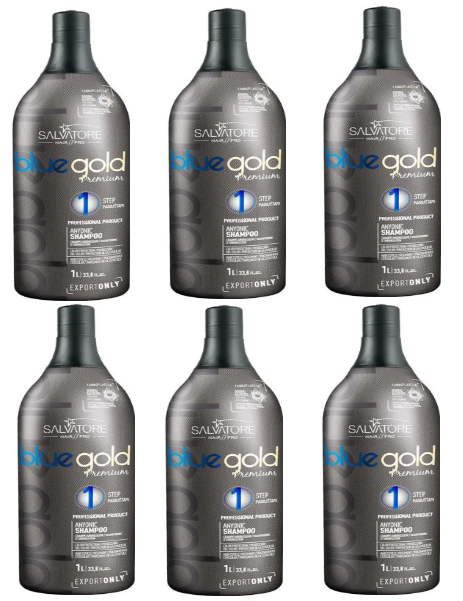 Salvatore, Blue Gold Premium, Deep Cleansing Shampoo 6x1L