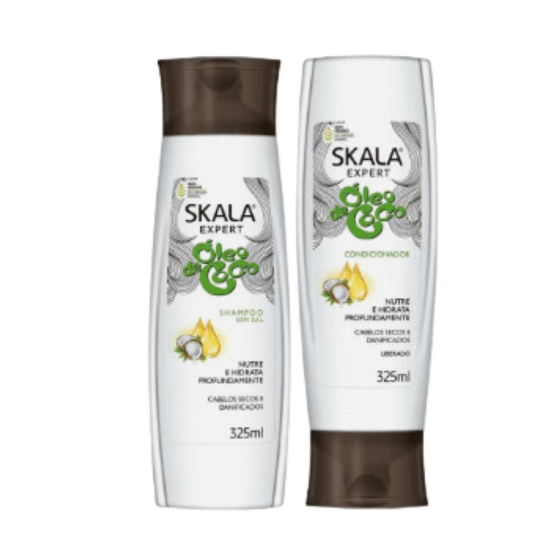 Skala Expert Coconut Oil Shampoo and Conditioner 2 x 325 ml | 2 x 10.9 oz - BUY BRAZIL STORE