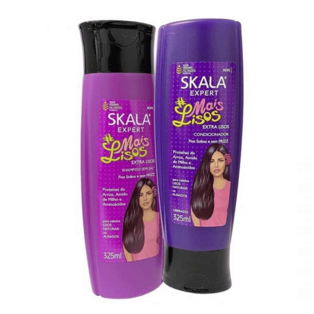 Skala Expert Mais Lisos Smooth Hair Line Shampoo and Conditioner 2 x 325 ml | 2 x 10.9 oz - BUY BRAZIL STORE