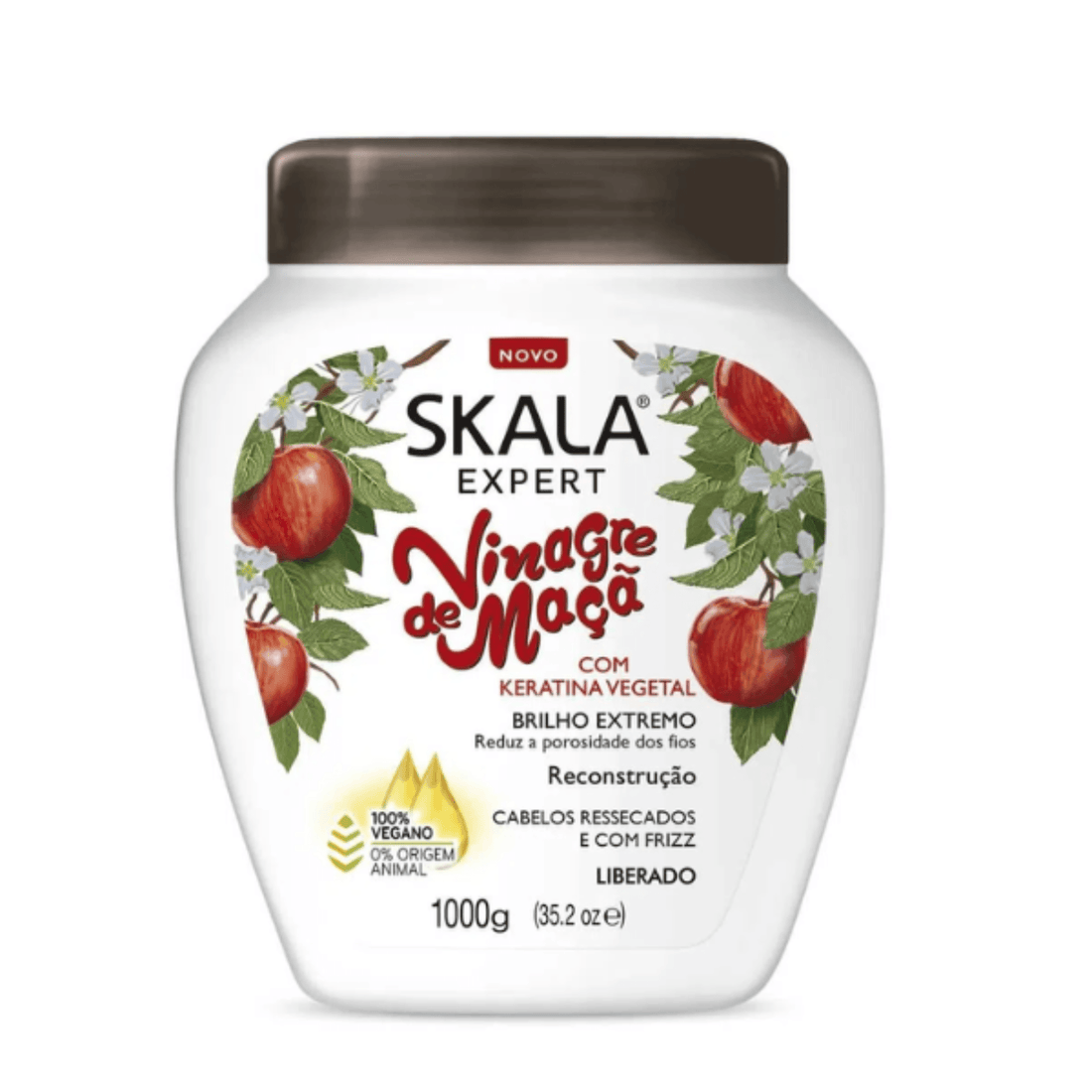 Skala - Linha Expert - Creme de Tratamento Vinagre de Maca 1 Kg - (Expert Collection - Apple Vinegar Treatment Cream Net 33.81 Oz) - BUY BRAZIL STORE
